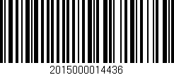 Código de barras (EAN, GTIN, SKU, ISBN): '2015000014436'