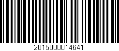 Código de barras (EAN, GTIN, SKU, ISBN): '2015000014641'