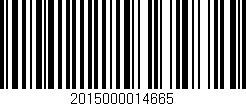 Código de barras (EAN, GTIN, SKU, ISBN): '2015000014665'