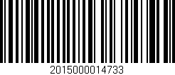 Código de barras (EAN, GTIN, SKU, ISBN): '2015000014733'