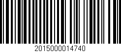 Código de barras (EAN, GTIN, SKU, ISBN): '2015000014740'