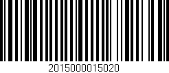 Código de barras (EAN, GTIN, SKU, ISBN): '2015000015020'