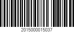 Código de barras (EAN, GTIN, SKU, ISBN): '2015000015037'