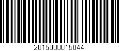Código de barras (EAN, GTIN, SKU, ISBN): '2015000015044'