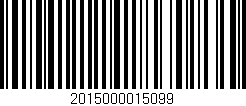 Código de barras (EAN, GTIN, SKU, ISBN): '2015000015099'