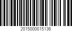 Código de barras (EAN, GTIN, SKU, ISBN): '2015000015136'