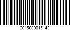 Código de barras (EAN, GTIN, SKU, ISBN): '2015000015143'