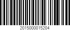 Código de barras (EAN, GTIN, SKU, ISBN): '2015000015204'