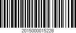 Código de barras (EAN, GTIN, SKU, ISBN): '2015000015228'