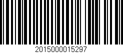 Código de barras (EAN, GTIN, SKU, ISBN): '2015000015297'