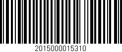 Código de barras (EAN, GTIN, SKU, ISBN): '2015000015310'