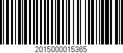 Código de barras (EAN, GTIN, SKU, ISBN): '2015000015365'