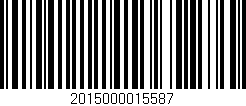 Código de barras (EAN, GTIN, SKU, ISBN): '2015000015587'