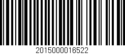 Código de barras (EAN, GTIN, SKU, ISBN): '2015000016522'