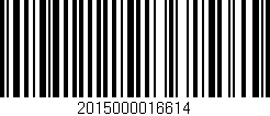 Código de barras (EAN, GTIN, SKU, ISBN): '2015000016614'