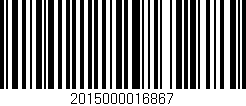 Código de barras (EAN, GTIN, SKU, ISBN): '2015000016867'