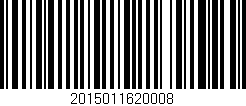 Código de barras (EAN, GTIN, SKU, ISBN): '2015011620008'