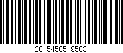 Código de barras (EAN, GTIN, SKU, ISBN): '2015458519583'