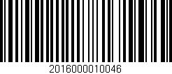 Código de barras (EAN, GTIN, SKU, ISBN): '2016000010046'