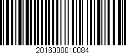 Código de barras (EAN, GTIN, SKU, ISBN): '2016000010084'