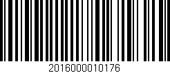 Código de barras (EAN, GTIN, SKU, ISBN): '2016000010176'