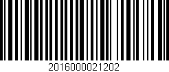 Código de barras (EAN, GTIN, SKU, ISBN): '2016000021202'