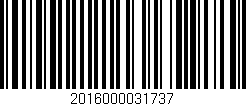Código de barras (EAN, GTIN, SKU, ISBN): '2016000031737'