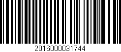 Código de barras (EAN, GTIN, SKU, ISBN): '2016000031744'