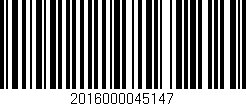 Código de barras (EAN, GTIN, SKU, ISBN): '2016000045147'