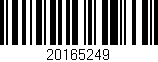Código de barras (EAN, GTIN, SKU, ISBN): '20165249'