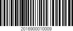 Código de barras (EAN, GTIN, SKU, ISBN): '2016900010009'