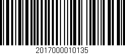 Código de barras (EAN, GTIN, SKU, ISBN): '2017000010135'