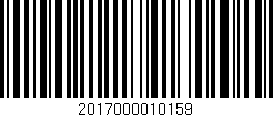 Código de barras (EAN, GTIN, SKU, ISBN): '2017000010159'