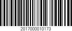 Código de barras (EAN, GTIN, SKU, ISBN): '2017000010173'