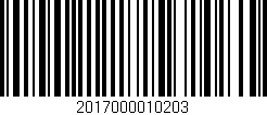Código de barras (EAN, GTIN, SKU, ISBN): '2017000010203'