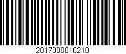 Código de barras (EAN, GTIN, SKU, ISBN): '2017000010210'