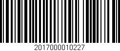 Código de barras (EAN, GTIN, SKU, ISBN): '2017000010227'
