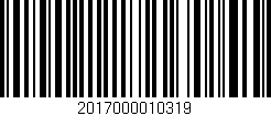Código de barras (EAN, GTIN, SKU, ISBN): '2017000010319'