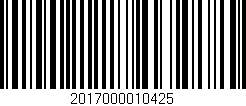 Código de barras (EAN, GTIN, SKU, ISBN): '2017000010425'