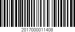Código de barras (EAN, GTIN, SKU, ISBN): '2017000011408'