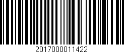 Código de barras (EAN, GTIN, SKU, ISBN): '2017000011422'
