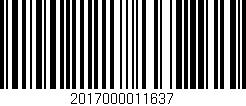 Código de barras (EAN, GTIN, SKU, ISBN): '2017000011637'