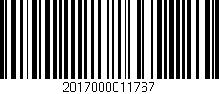 Código de barras (EAN, GTIN, SKU, ISBN): '2017000011767'