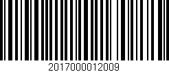 Código de barras (EAN, GTIN, SKU, ISBN): '2017000012009'