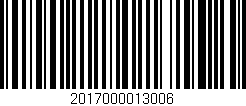 Código de barras (EAN, GTIN, SKU, ISBN): '2017000013006'