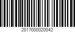 Código de barras (EAN, GTIN, SKU, ISBN): '2017000020042'