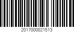 Código de barras (EAN, GTIN, SKU, ISBN): '2017000021513'