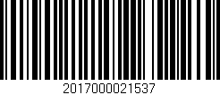 Código de barras (EAN, GTIN, SKU, ISBN): '2017000021537'