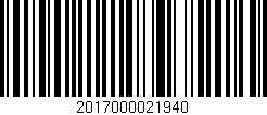 Código de barras (EAN, GTIN, SKU, ISBN): '2017000021940'