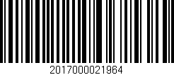 Código de barras (EAN, GTIN, SKU, ISBN): '2017000021964'
